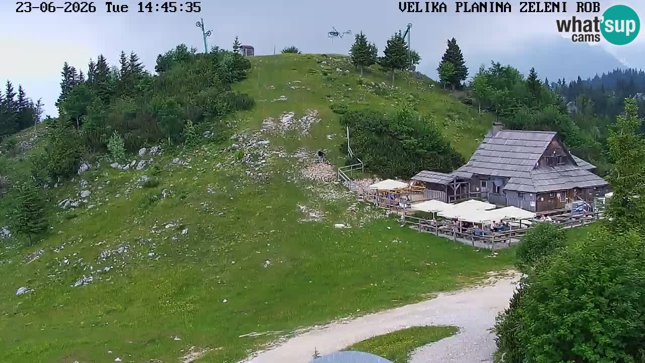 Zeleni Rob – kamera v živo | Velika Planina
