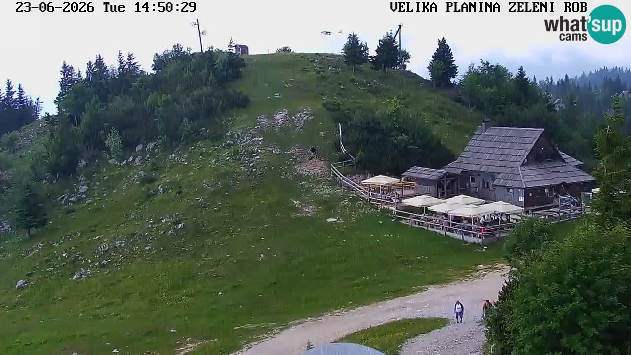Zeleni Rob – kamera v živo | Velika Planina