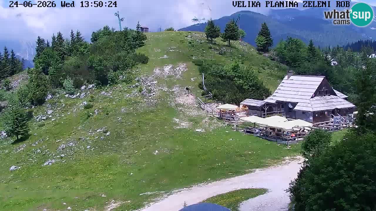 Zeleni Rob – kamera v živo | Velika Planina