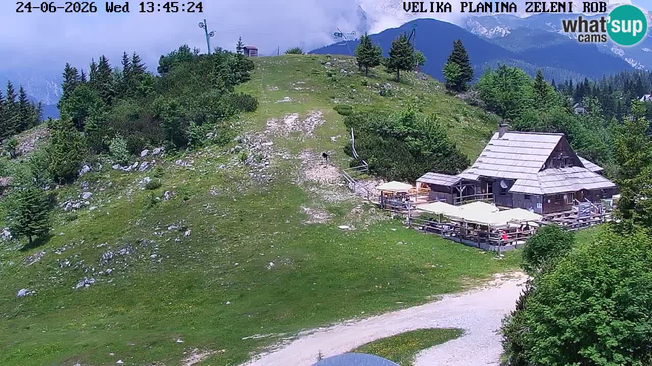 Zeleni Rob – kamera v živo | Velika Planina