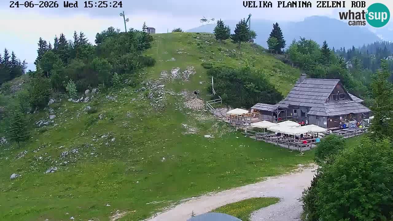 Zeleni Rob | Webcam en vivo Velika Planina