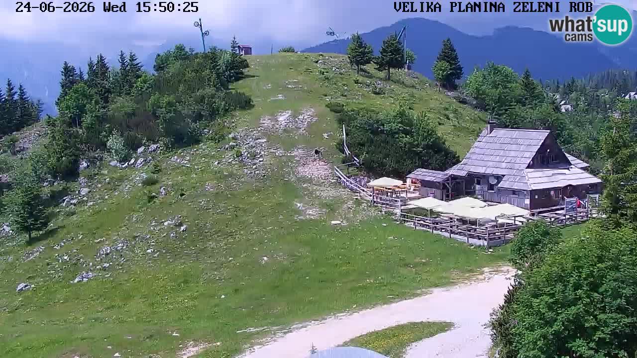 Zeleni Rob – kamera v živo | Velika Planina