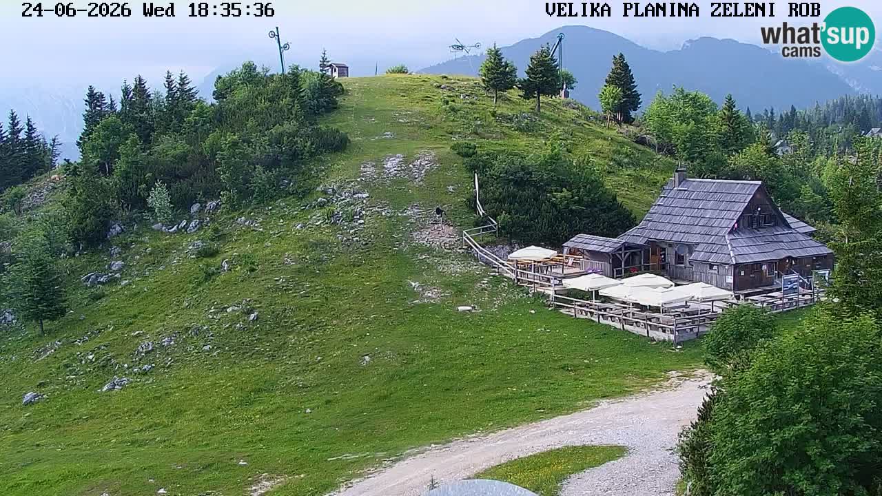 Zeleni Rob | Webcam en vivo Velika Planina