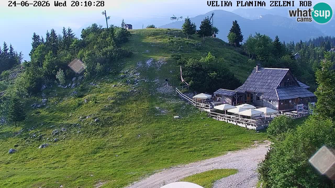 Zeleni Rob – kamera v živo | Velika Planina
