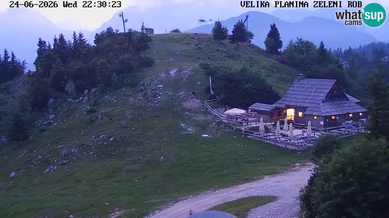 Zeleni Rob – kamera v živo | Velika Planina