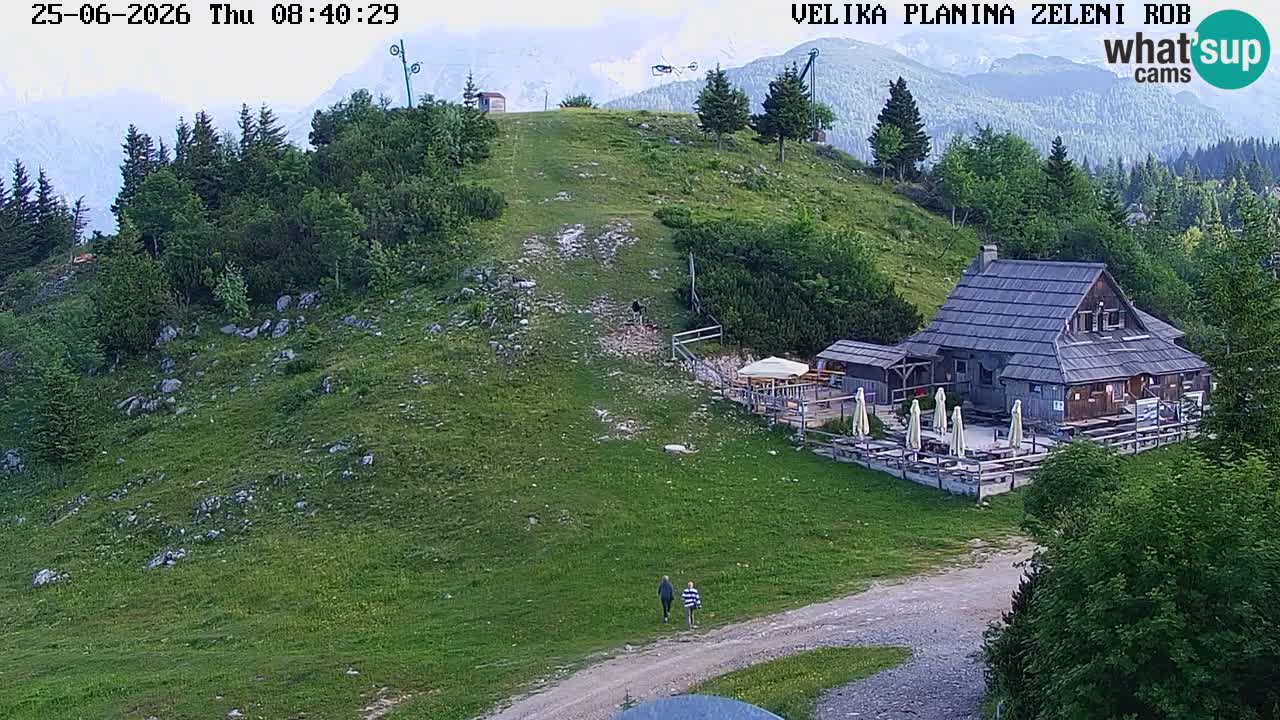 Zeleni Rob – kamera v živo | Velika Planina