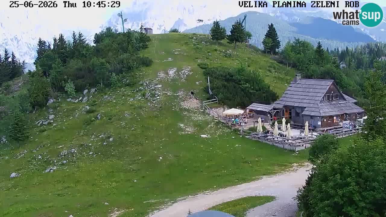 Zeleni Rob | Webcam en vivo Velika Planina