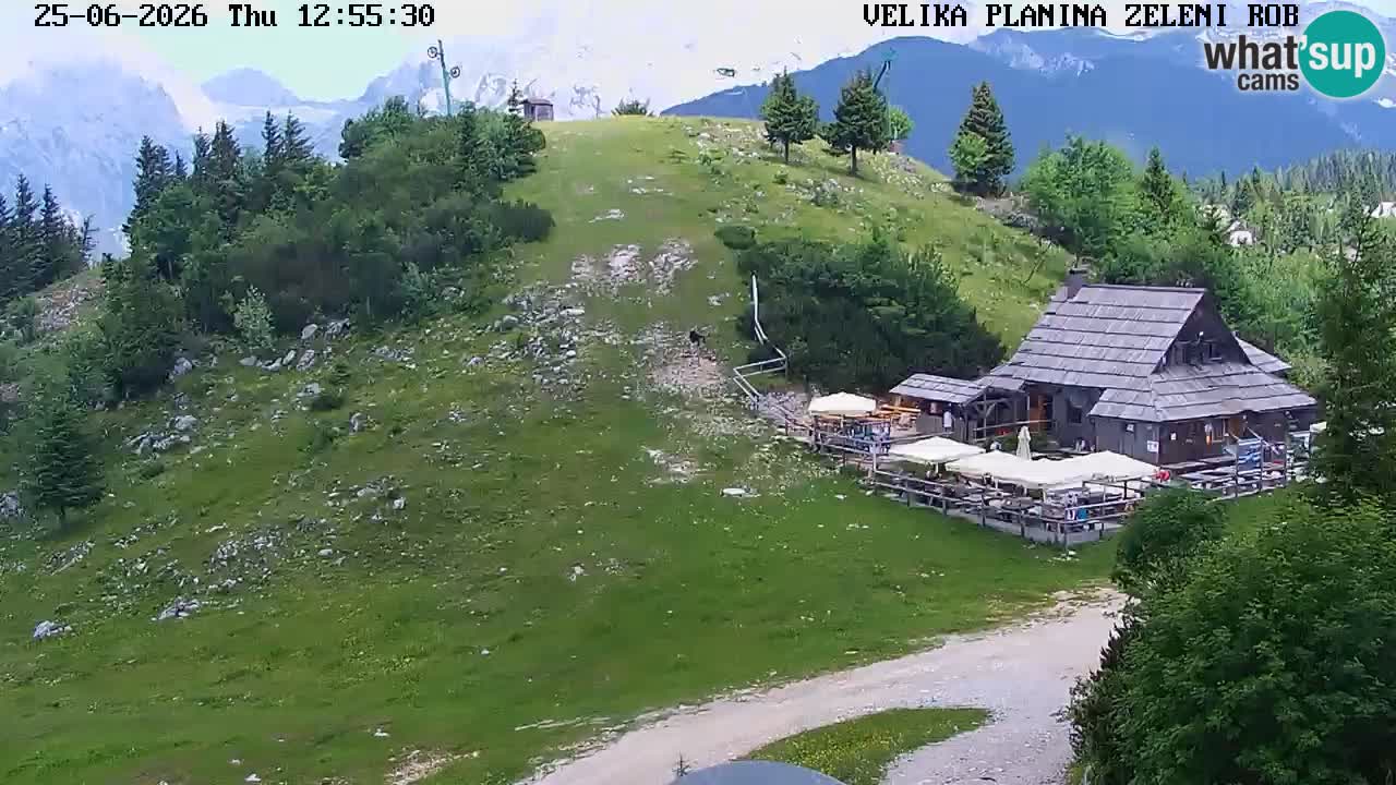 Zeleni Rob – kamera v živo | Velika Planina