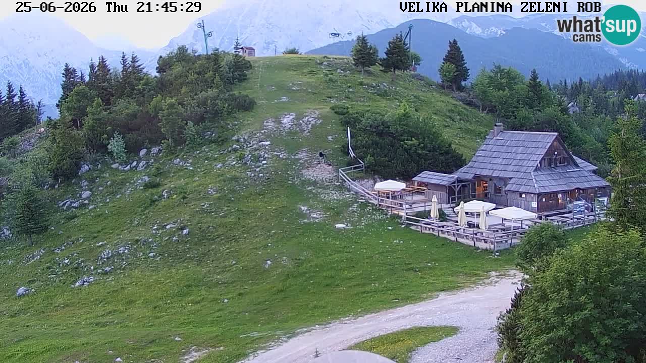 Zeleni Rob – kamera v živo | Velika Planina