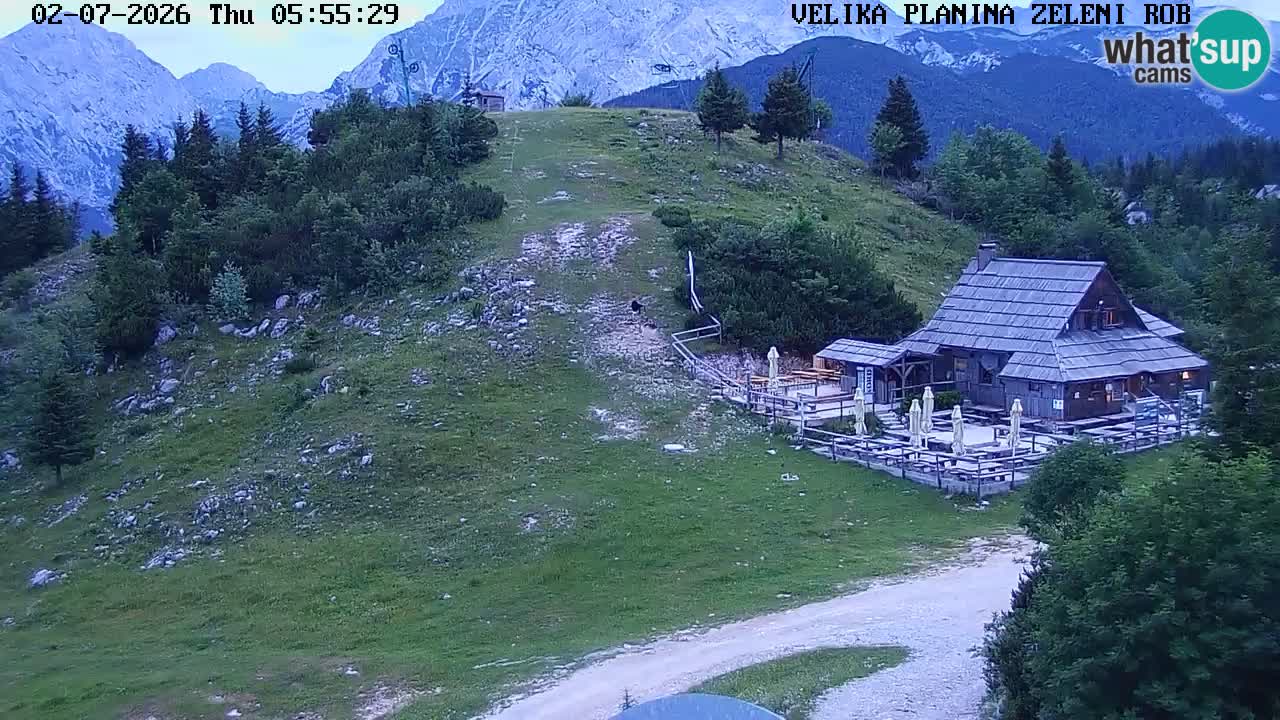 Zeleni Rob | Webcam en vivo Velika Planina