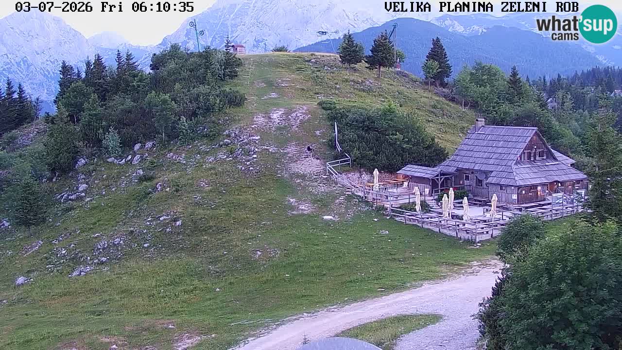 Zeleni Rob | Webcam en vivo Velika Planina
