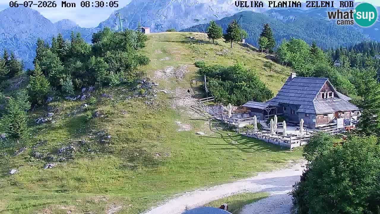 Zeleni Rob – kamera v živo | Velika Planina