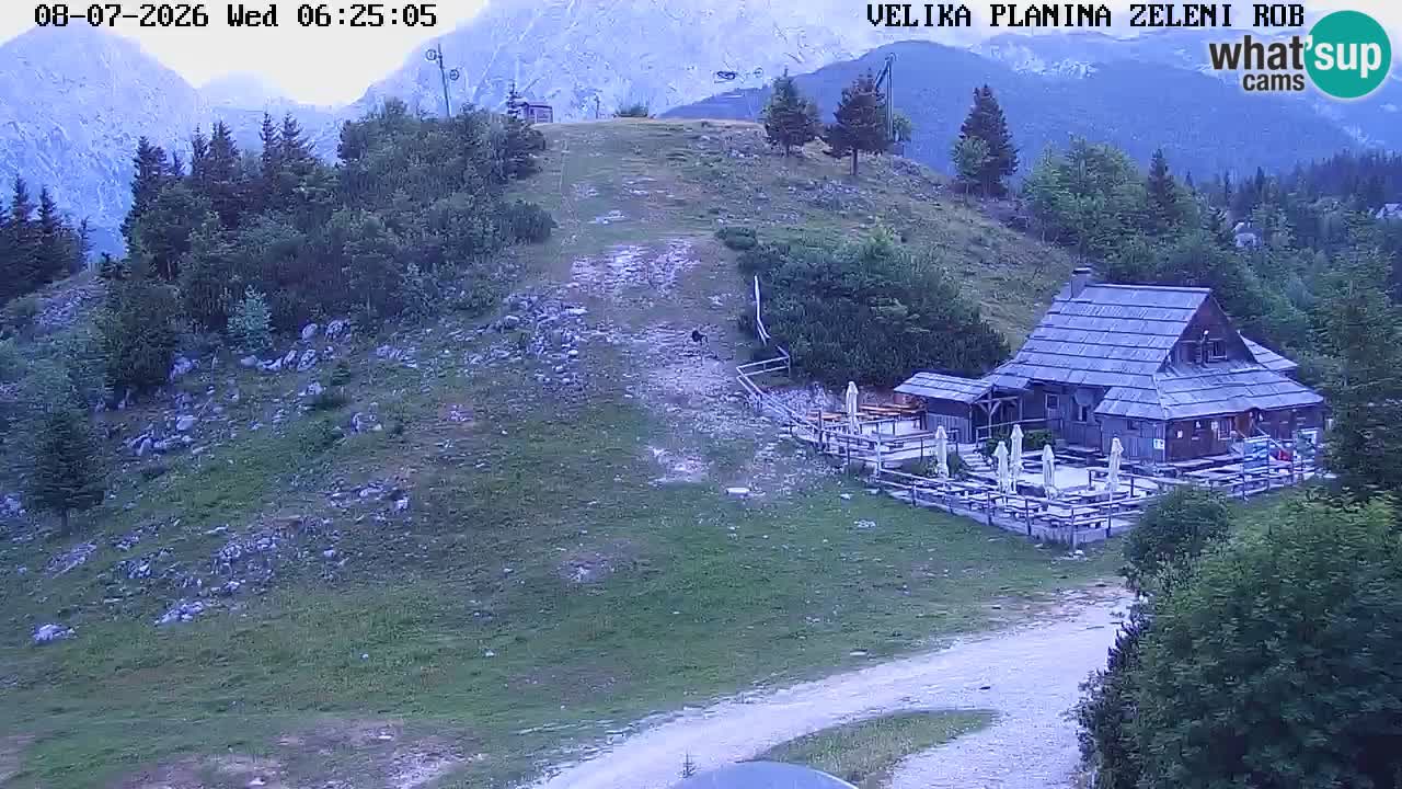 Zeleni Rob – kamera v živo | Velika Planina
