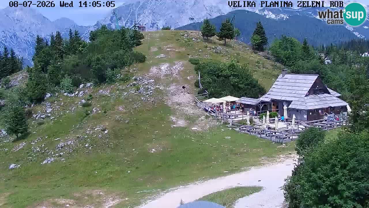 Zeleni Rob – kamera v živo | Velika Planina