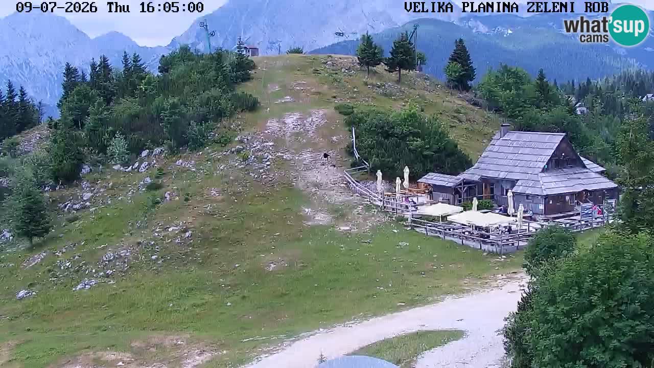 Zeleni Rob – kamera v živo | Velika Planina