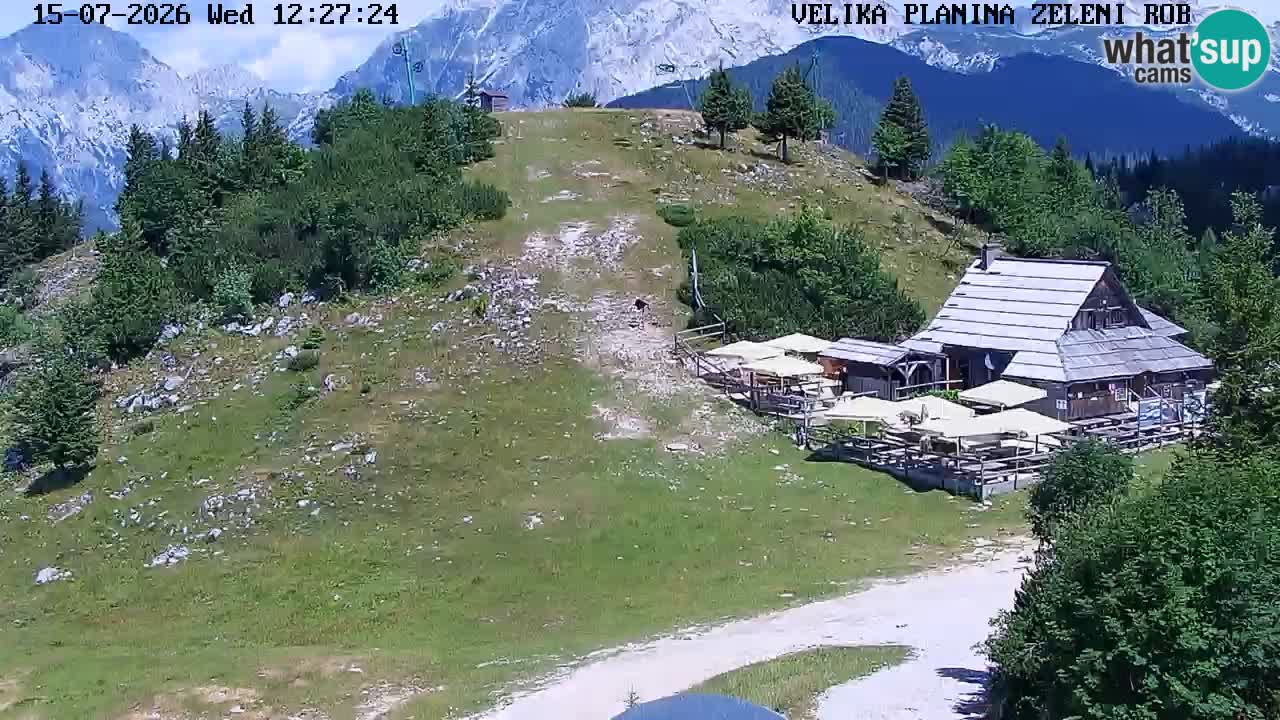 Zeleni Rob – kamera v živo | Velika Planina