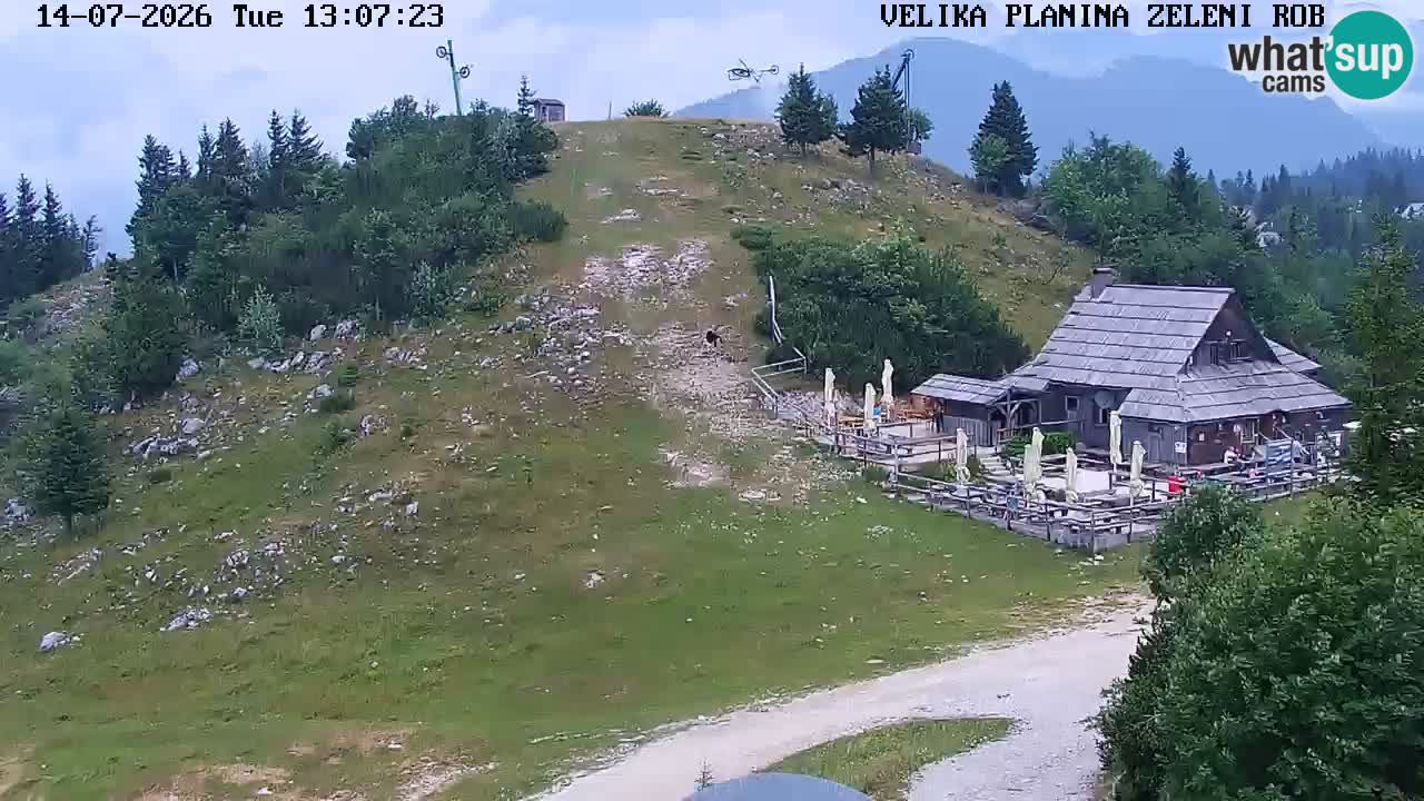 Zeleni Rob | Webcam en vivo Velika Planina