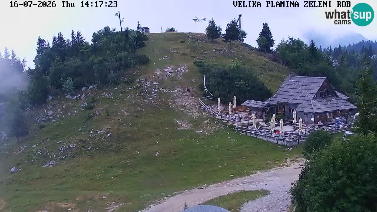 Zeleni Rob – kamera v živo | Velika Planina