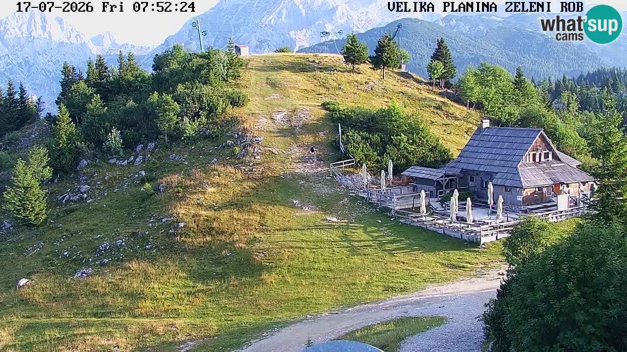 Zeleni Rob – kamera v živo | Velika Planina