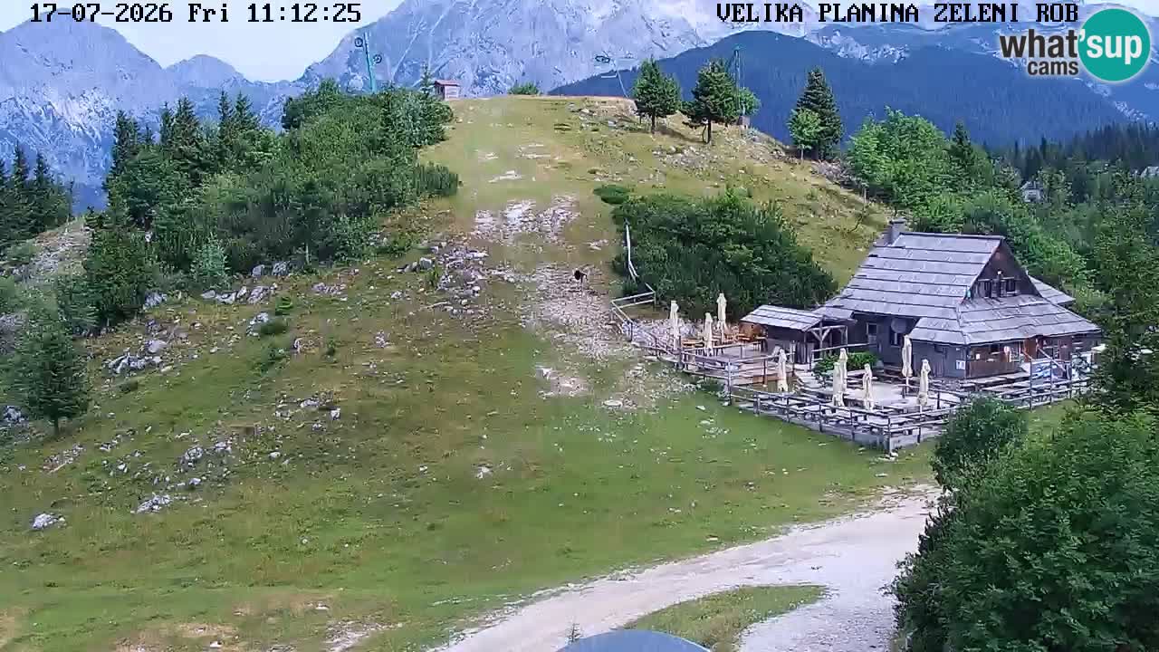Zeleni Rob – kamera v živo | Velika Planina