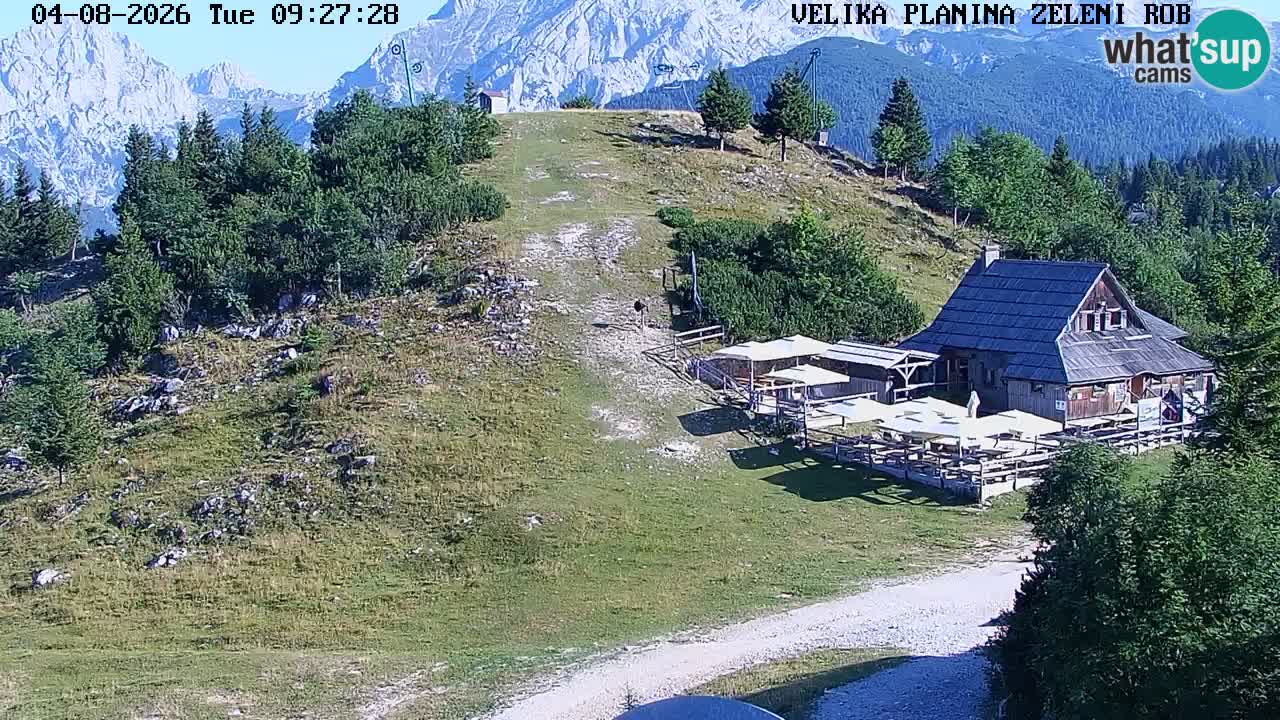Zeleni Rob – kamera v živo | Velika Planina