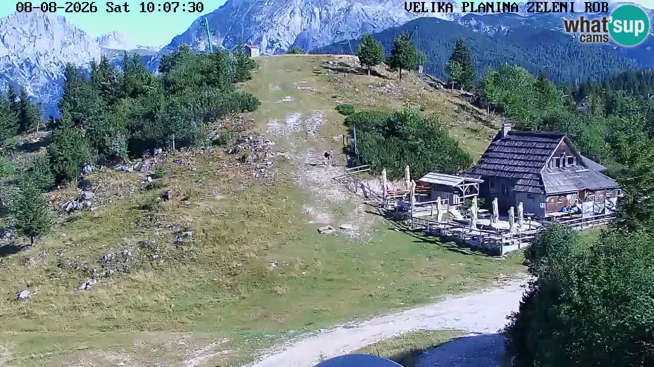 Zeleni Rob – kamera v živo | Velika Planina