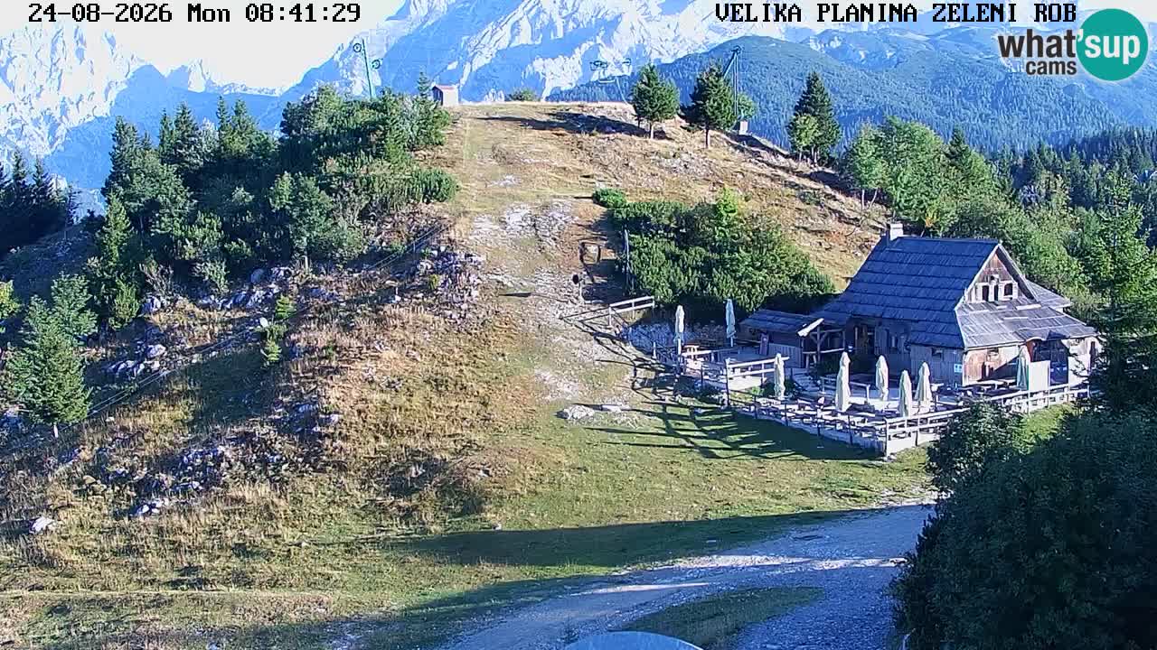 Zeleni Rob – kamera v živo | Velika Planina