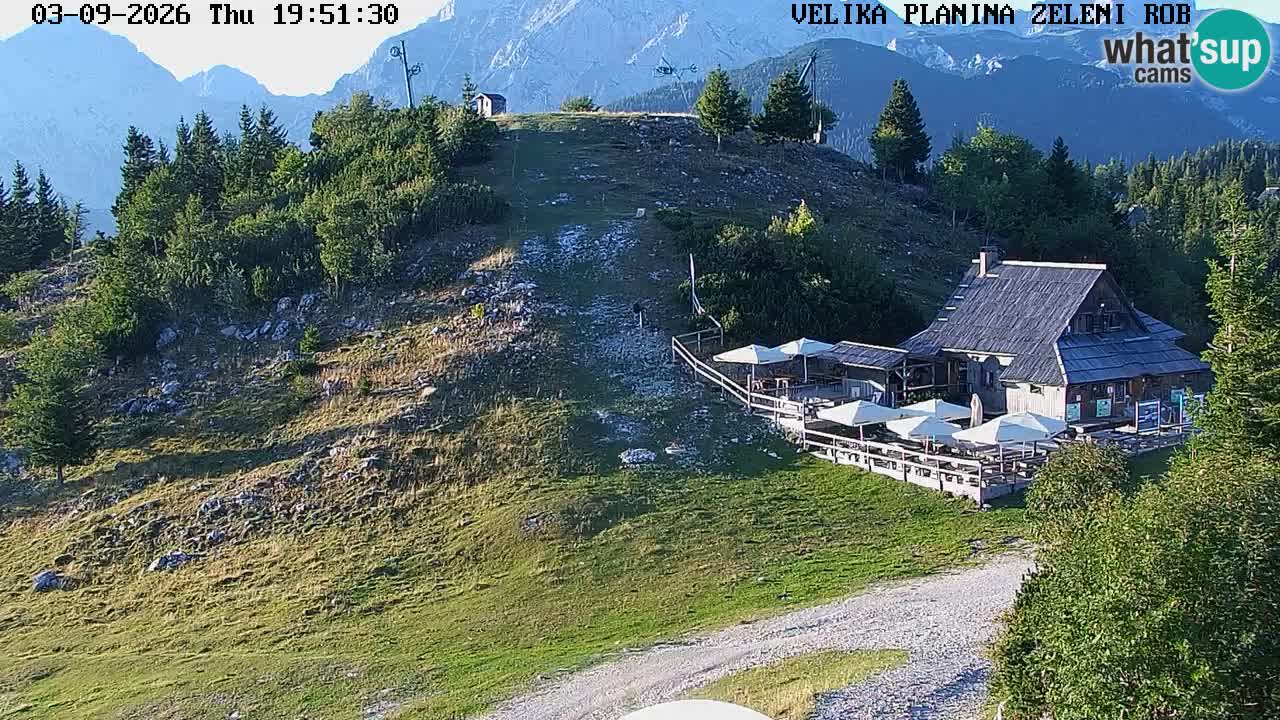 Zeleni Rob – kamera v živo | Velika Planina