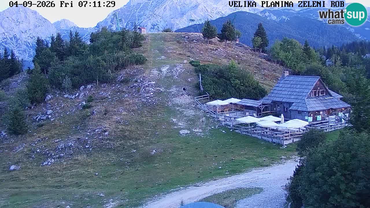 Zeleni Rob – kamera v živo | Velika Planina