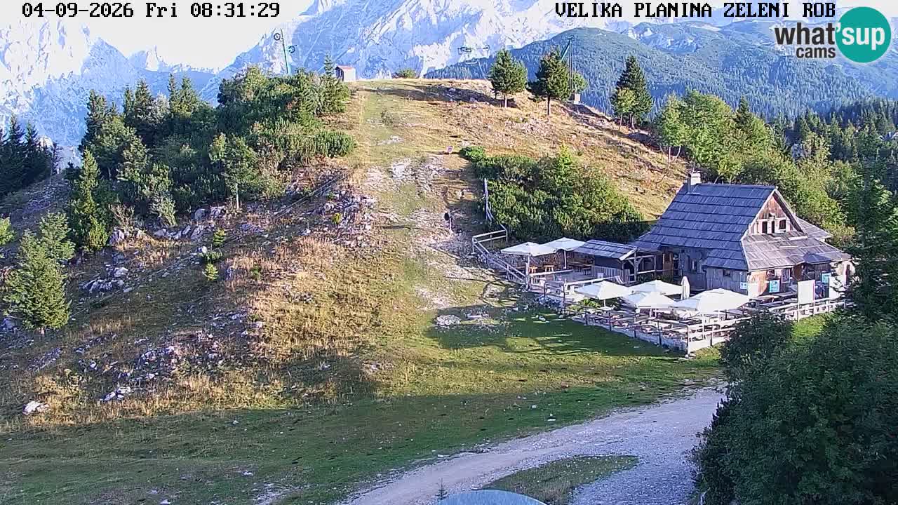 Zeleni Rob | Webcam en vivo Velika Planina