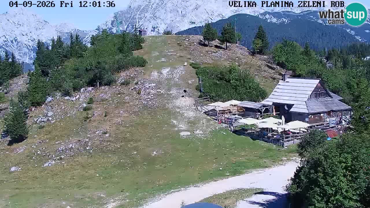 Zeleni Rob | Webcam en vivo Velika Planina