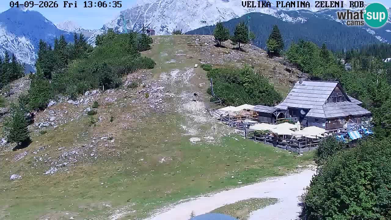 Zeleni Rob – kamera v živo | Velika Planina