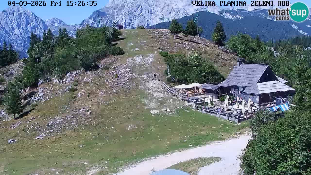 Zeleni Rob – kamera v živo | Velika Planina