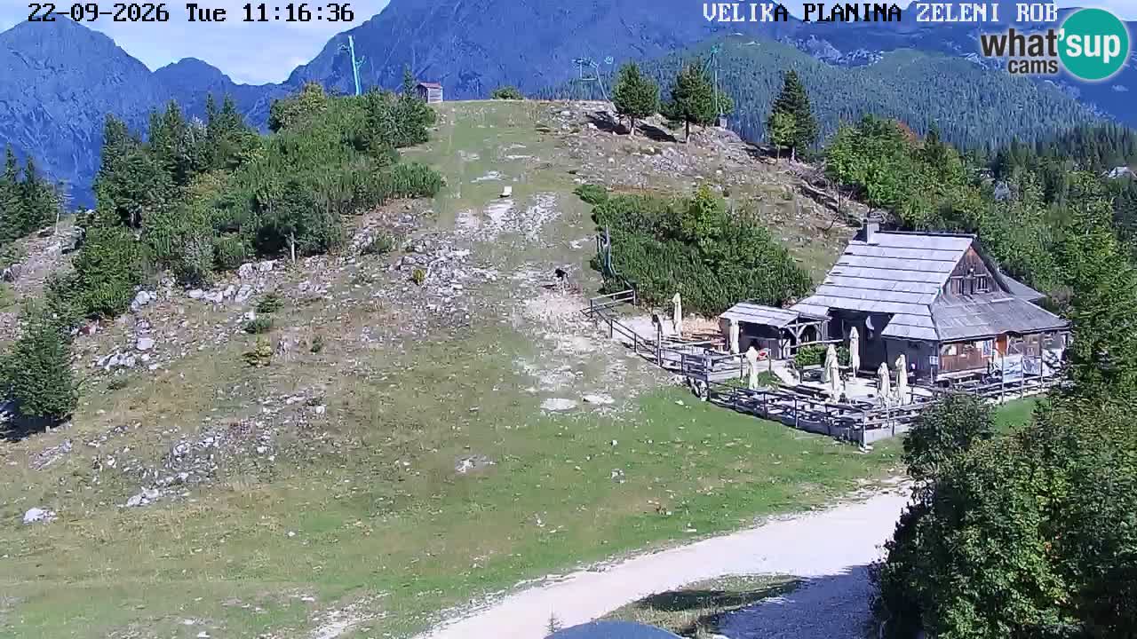 Zeleni Rob – kamera v živo | Velika Planina