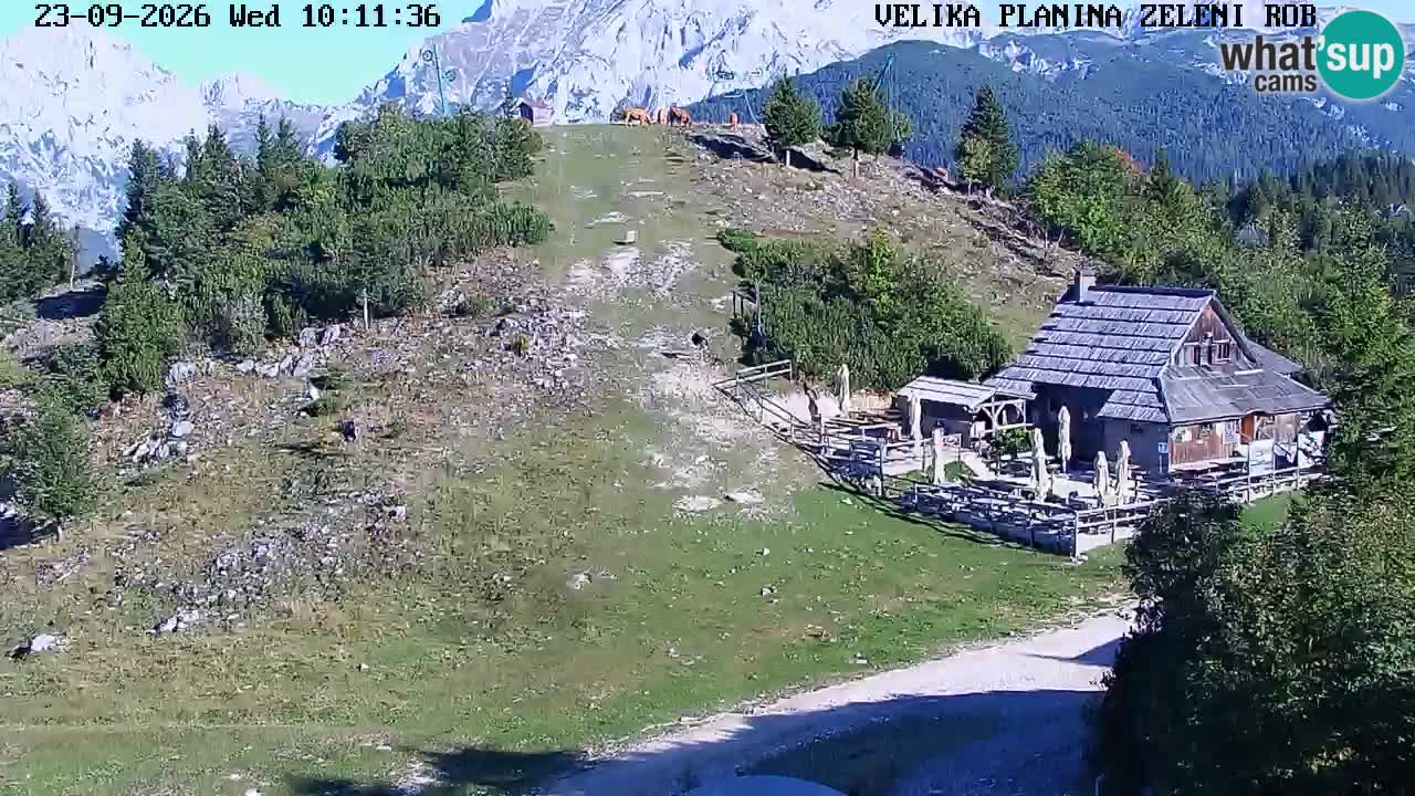 Zeleni Rob – kamera v živo | Velika Planina