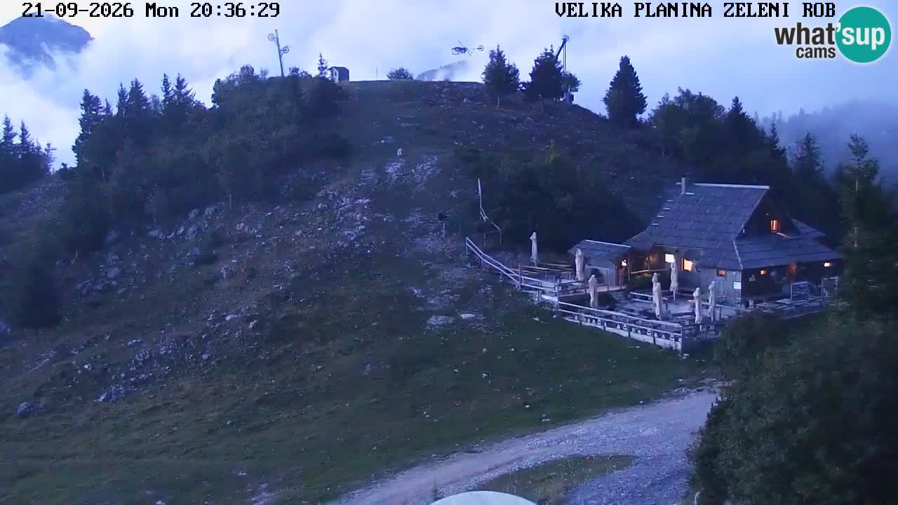 Zeleni Rob – kamera v živo | Velika Planina