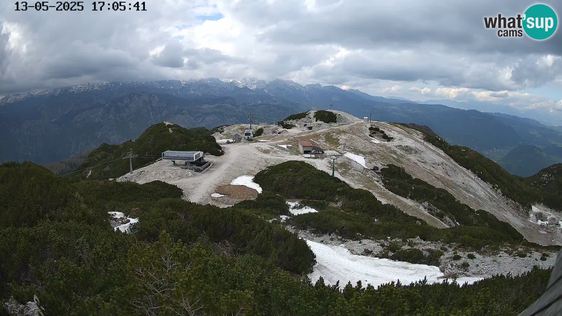 Skijalište Vogel web kamera panorama sa Orlove glave proti Triglavu