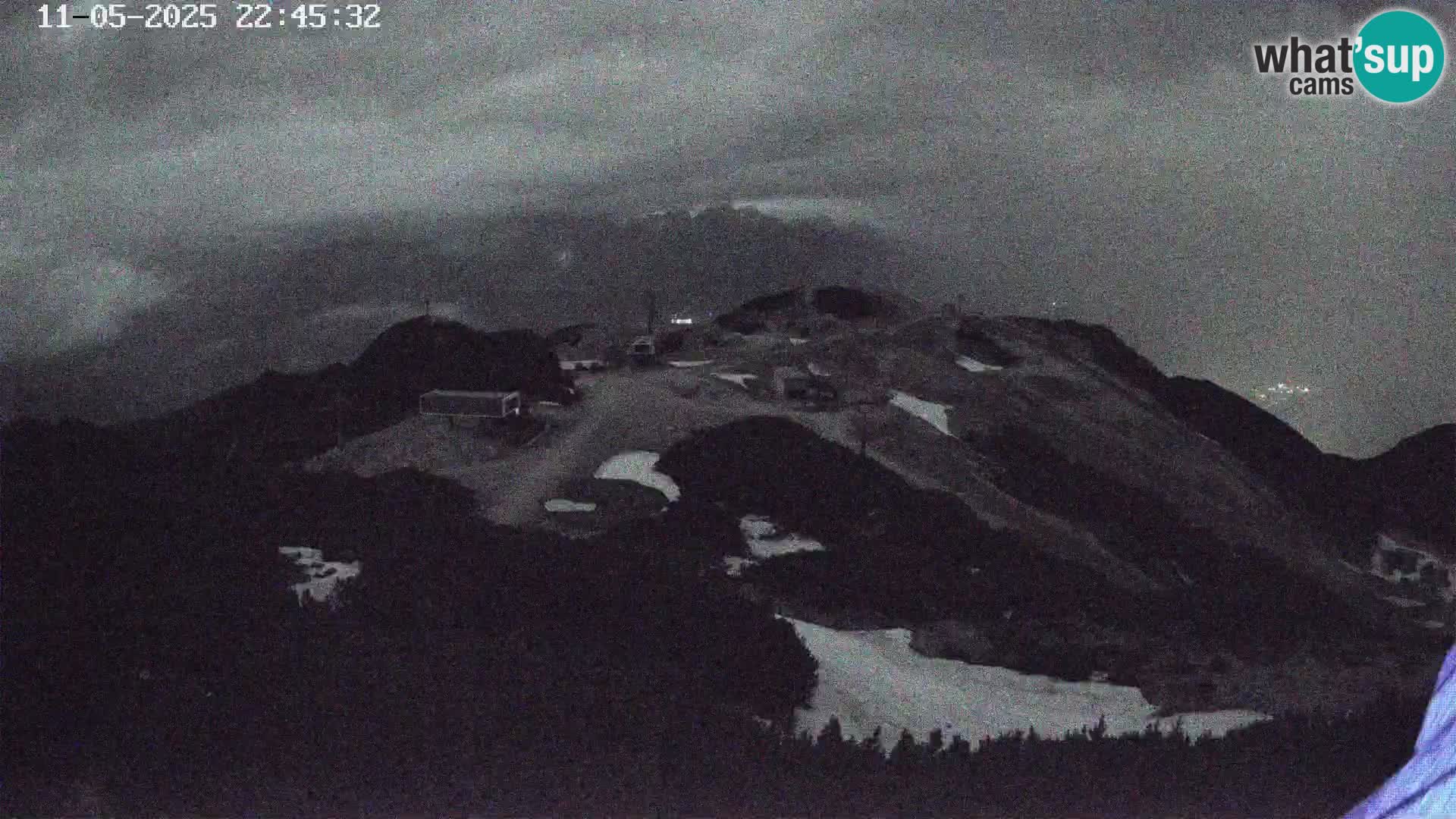 Stazione sciistica Vogel webcam Panorama dalla Orlova glave verso il Triglav