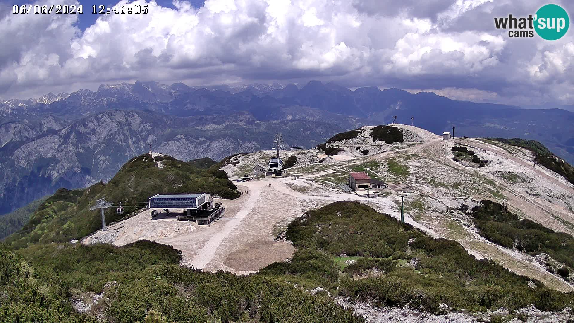 Skijalište Vogel web kamera panorama sa Orlove glave proti Triglavu