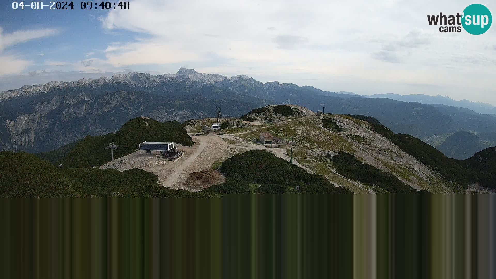 Stazione sciistica Vogel webcam Panorama dalla Orlova glave verso il Triglav