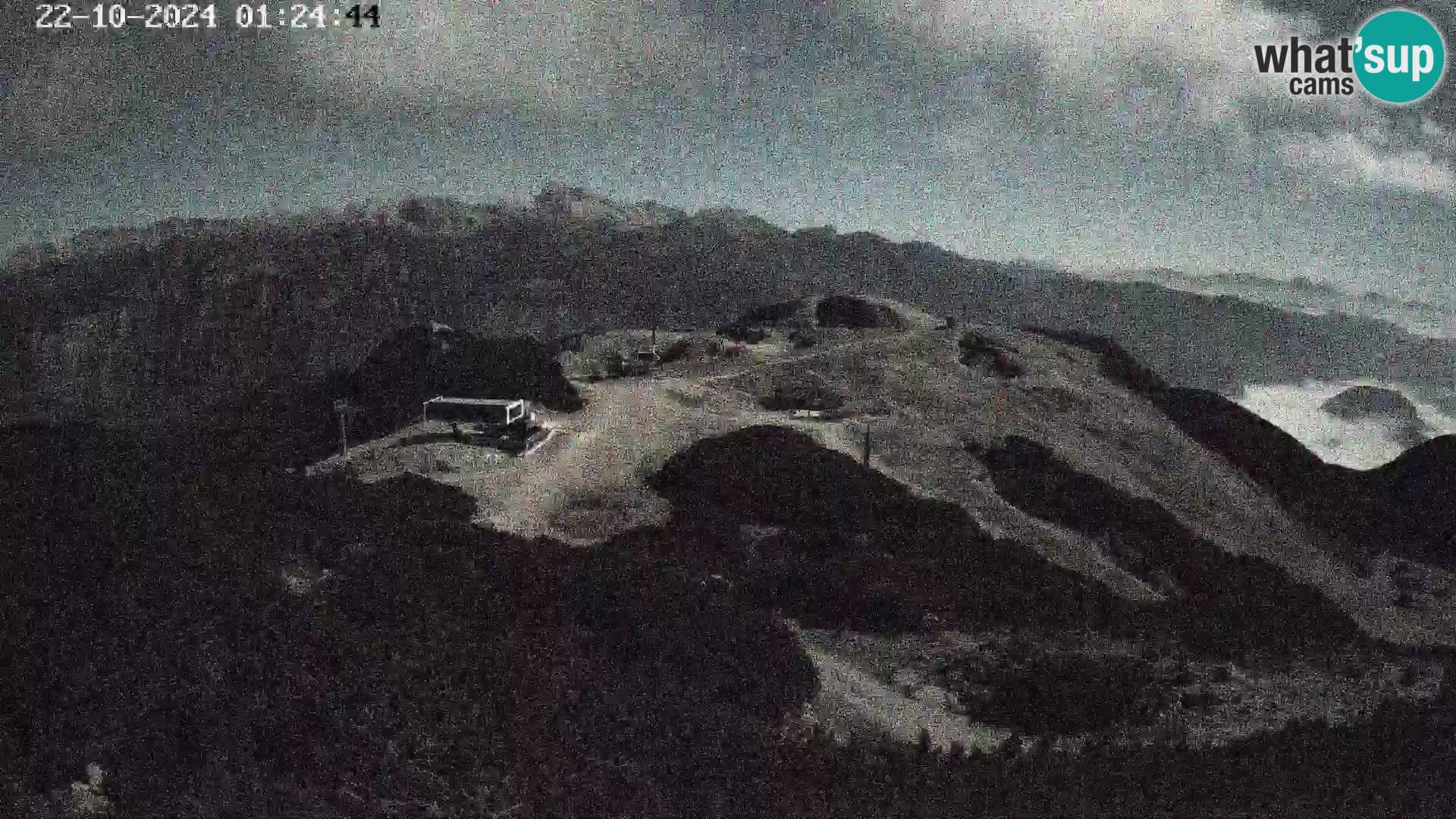 Vogel Ski Resort webcam View from Orlova Glava to Triglav