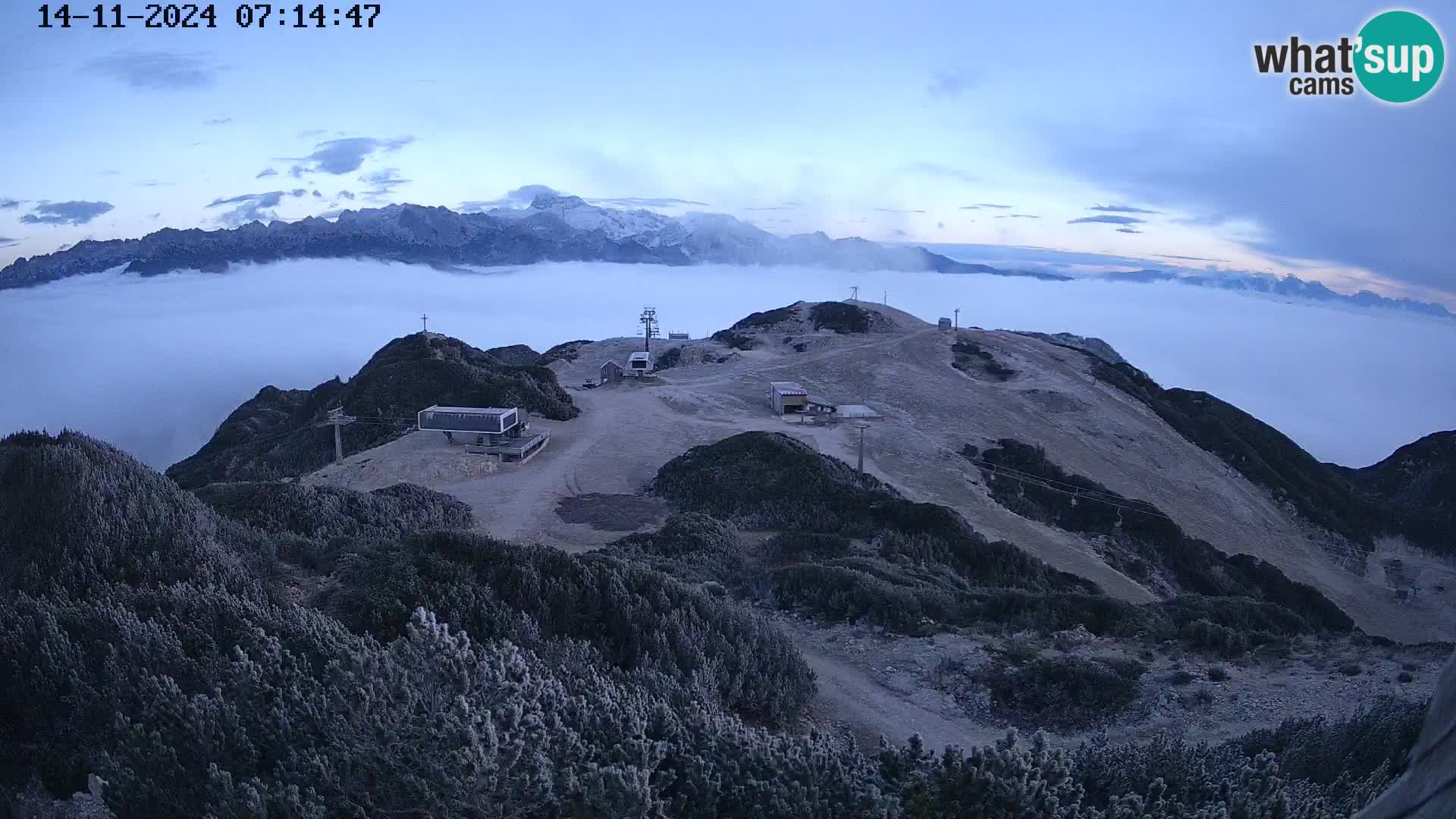 Skijalište Vogel web kamera panorama sa Orlove glave proti Triglavu