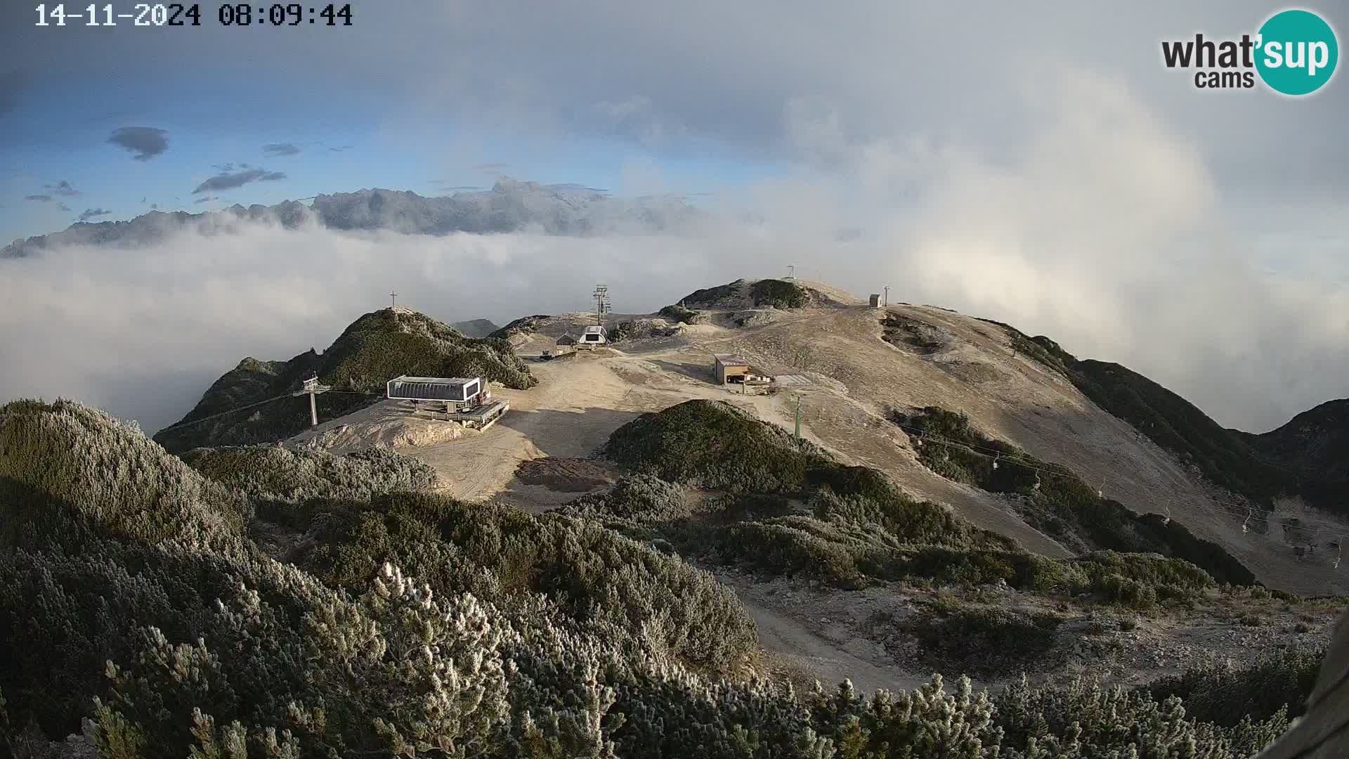 Skijalište Vogel web kamera panorama sa Orlove glave proti Triglavu