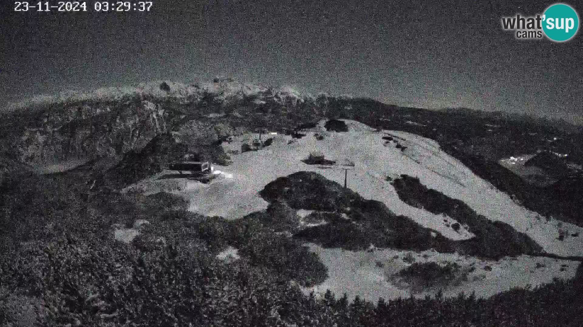 Stazione sciistica Vogel webcam Panorama dalla Orlova glave verso il Triglav