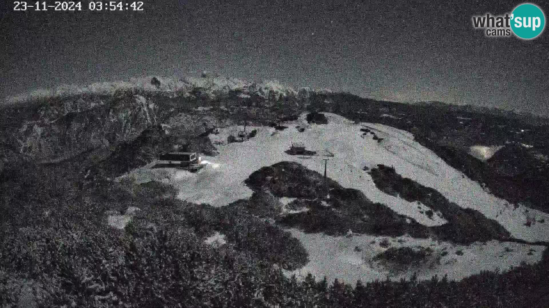 Stazione sciistica Vogel webcam Panorama dalla Orlova glave verso il Triglav