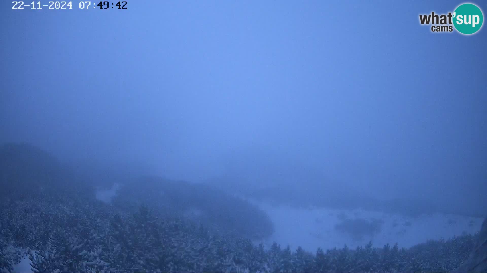 Stazione sciistica Vogel webcam Panorama dalla Orlova glave verso il Triglav