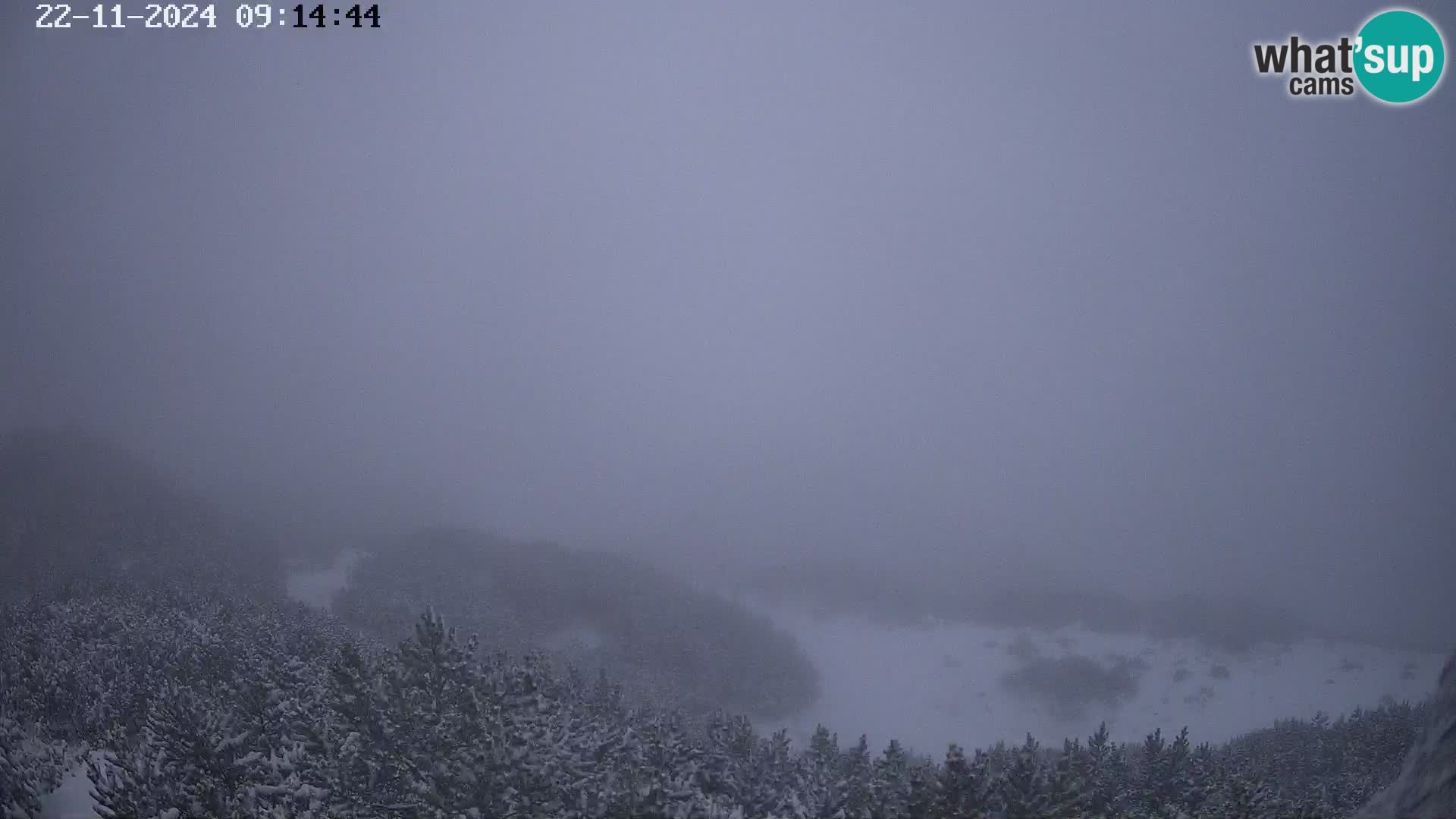 Stazione sciistica Vogel webcam Panorama dalla Orlova glave verso il Triglav