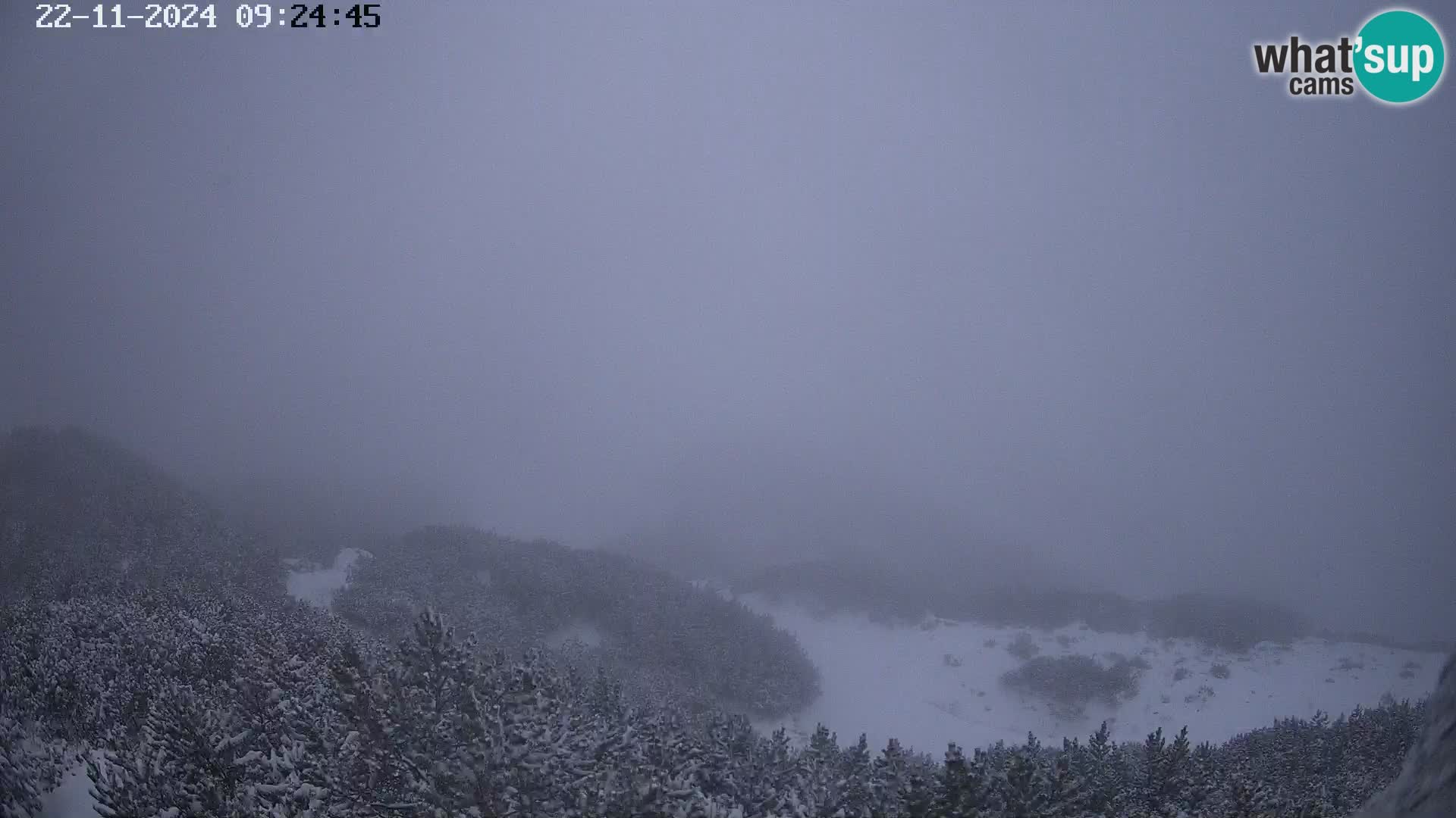 Stazione sciistica Vogel webcam Panorama dalla Orlova glave verso il Triglav