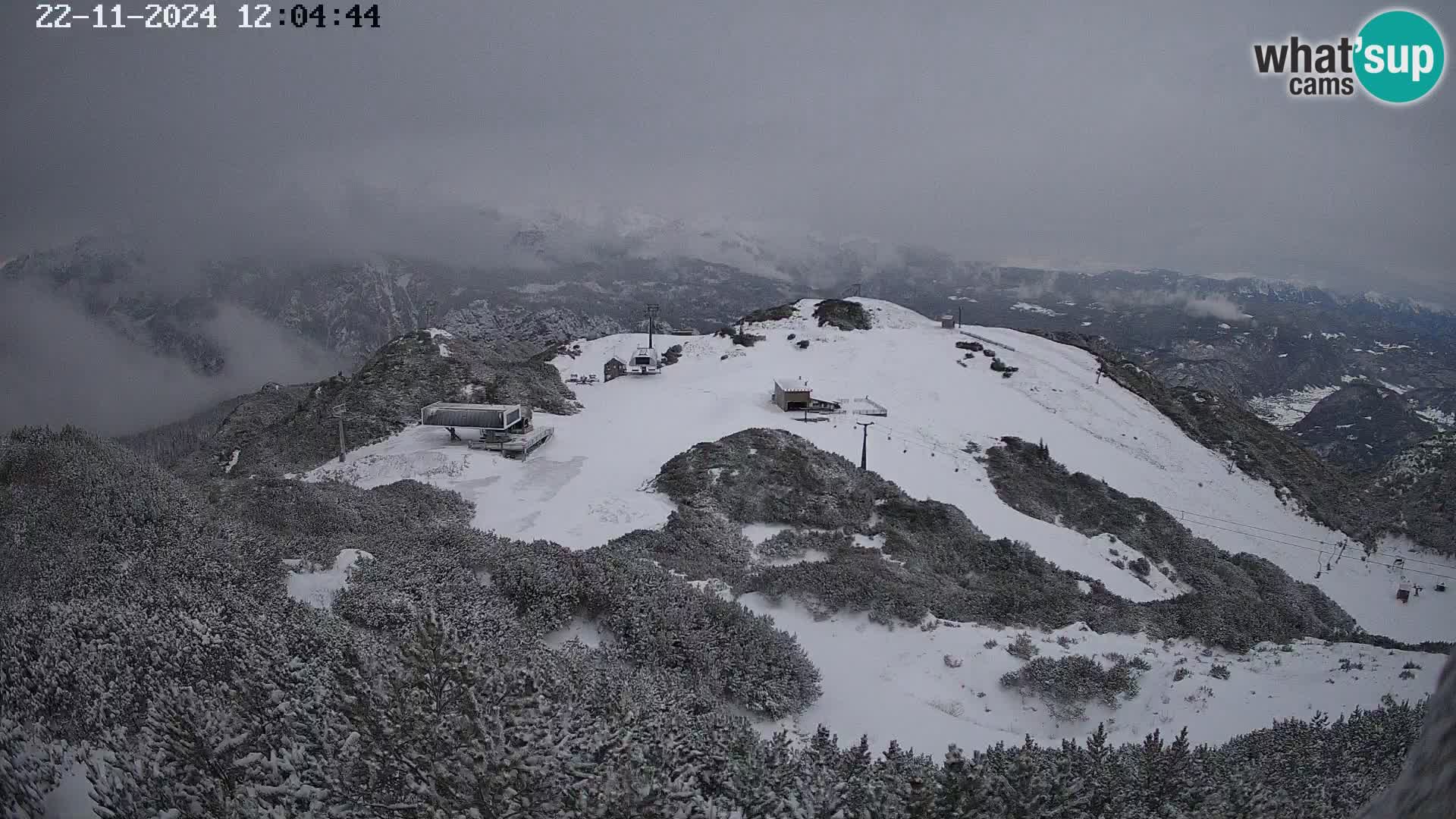 Smučišče Vogel Spletna kamera Pogled z Orlove Glave proti Triglavu