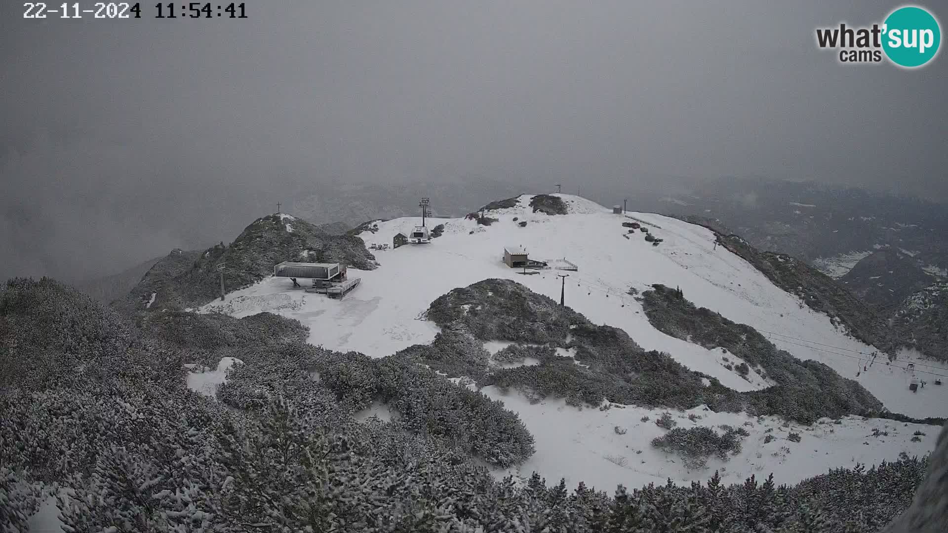 Skijalište Vogel web kamera panorama sa Orlove glave proti Triglavu